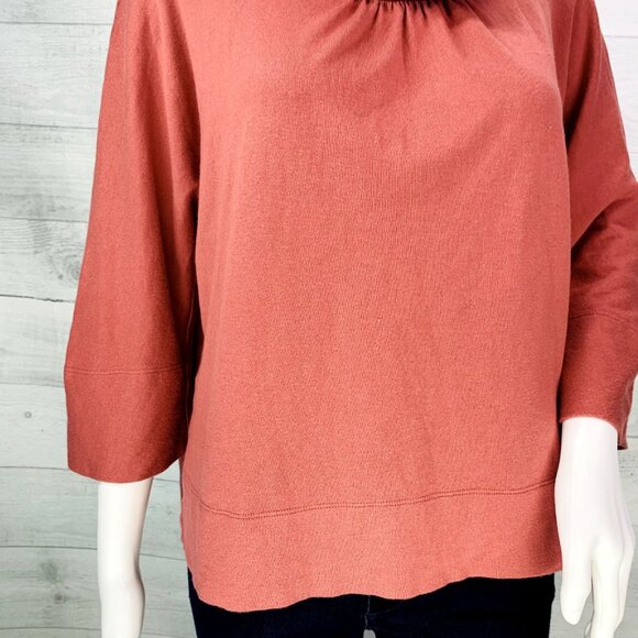 J Jill Womens Cowl Neck Sweater Cotton Modal Salmon Pink Pull Over Size S - Picture 6 of 14